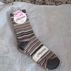 Mamia Striped Crew Socks Striped 3 Pack